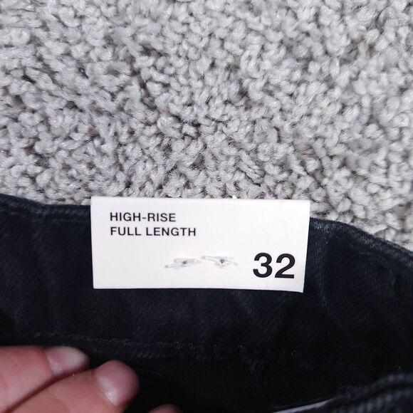 Zara Jeans Womens 0 Wide Leg Crop Capris Black Baggy‎ Y2K Hip Hop Distressed - Picture 10 of 14